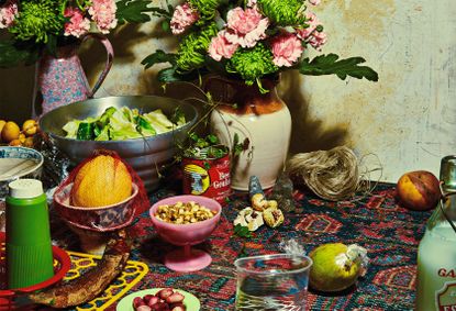 Photograph of Food Alter, from ‘The Rituals Of Nourishment’ series by Louise Hagger & Allie Wist 