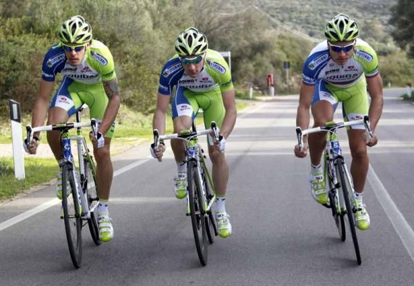 Daniel Oss, Elia Viviani and Peter Sagan