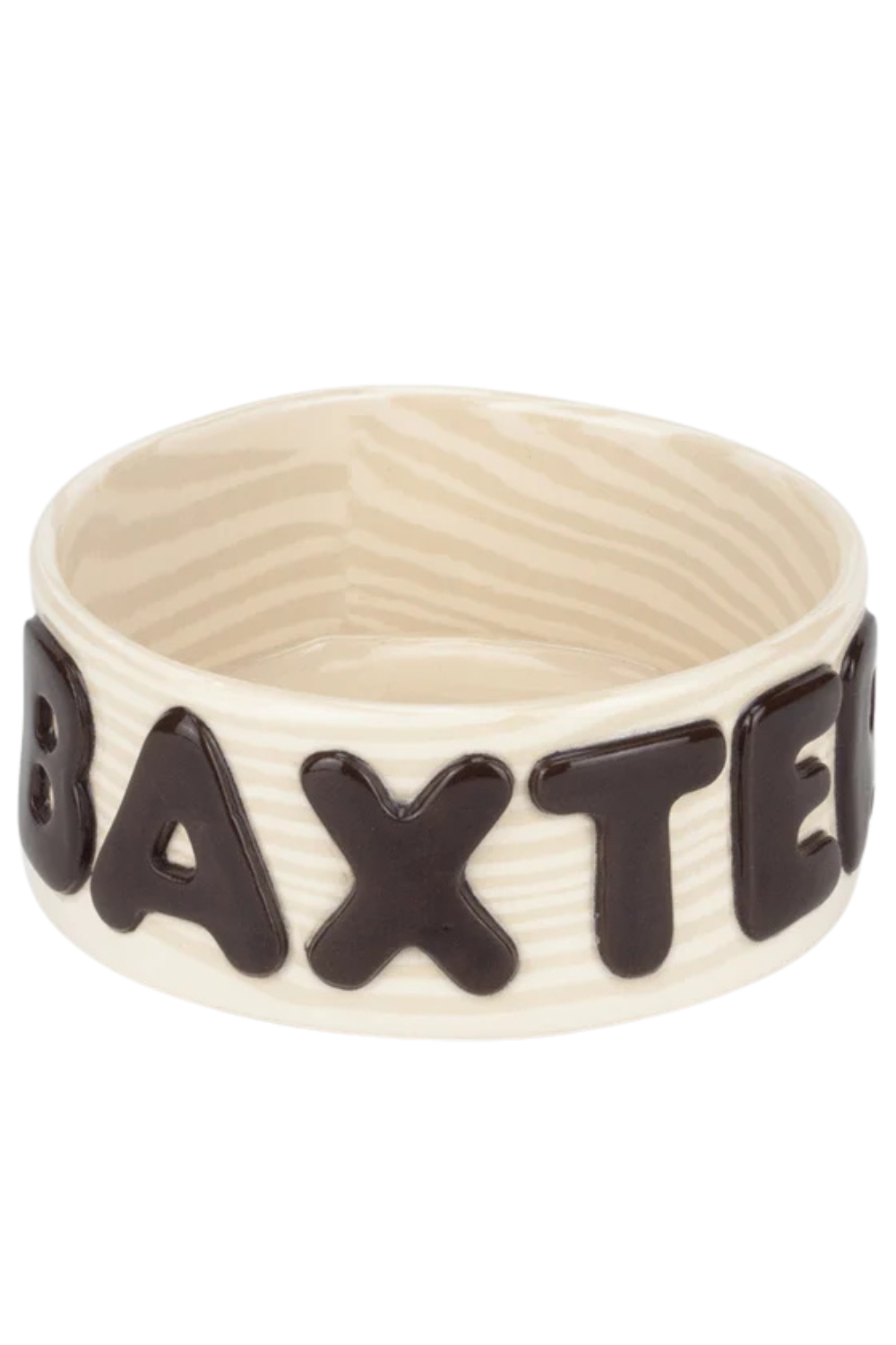 Personalised Oatmeal and White Large Pet Bowl