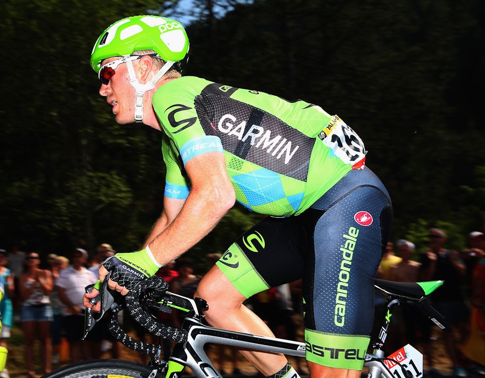 Andrew Talansky in action during stage 14.