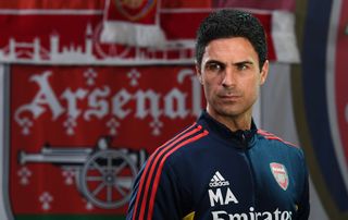Arsenal Manager Mikel Arteta during the Arsenal Media Day at the Arsenal Training Ground at London Colney on August 01, 2022 in St Albans, England.