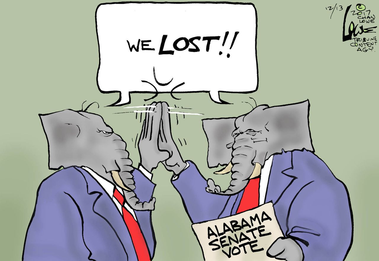 Political cartoon U.S. GOP Alabama loss