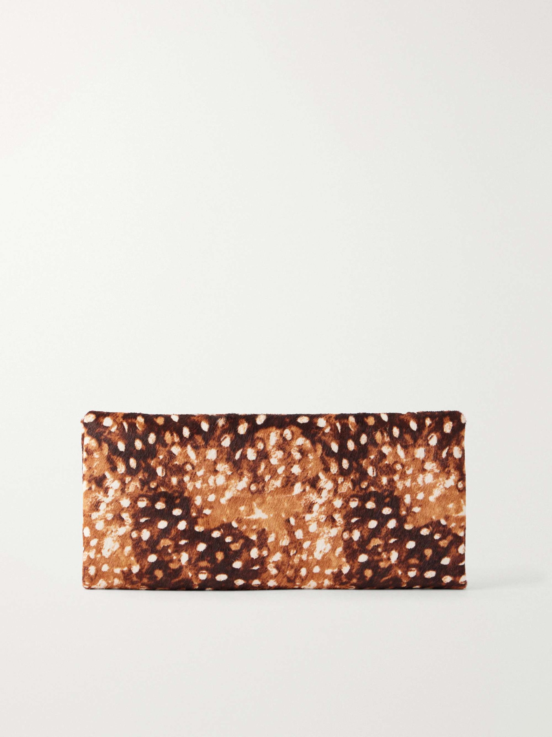 Muse Animal-Print Calf Hair Clutch