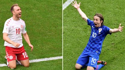 Croatia vs. Denmark Christian Eriksen Luka Modric
