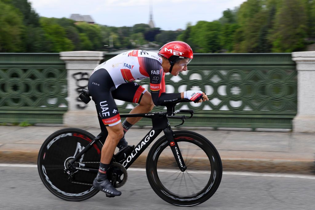 TURIN ITALY MAY 08 Davide Formolo of Italy and UAE Team Emirates during the 104th Giro dItalia 2021 Stage 1 a 86km Individual Time Trial stage from Torino to Torino ITT girodiitalia Giro on May 08 2021 in Turin Italy Photo by Tim de WaeleGetty Images