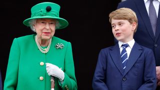 Queen Elizabeth II and Prince George