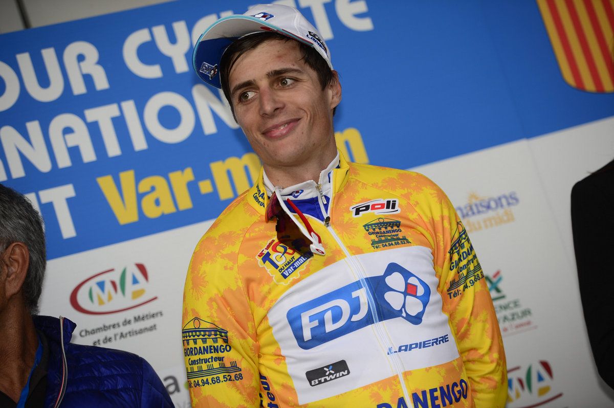 Arthur Vichot (FDJ) taking in his second GC victory at the Tour de Haut Var