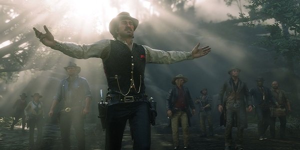 The Van der Linde gang in Red Dead Redemption 2.