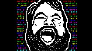 Quantum Witch; a pixel art illustration of a man with a beard