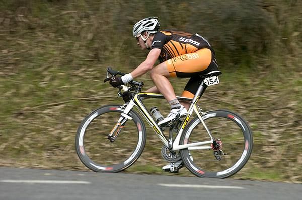 Luke Fetch (Bass Coast Shire) in action during the hilly stage three of the tour on the out-and-back course in Warragul.