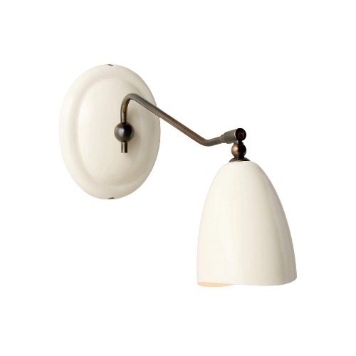 CB2, Forna White Enamel Wall Sconce