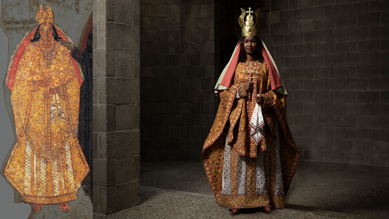 Centuries-old Christian Nubian murals inspire gorgeous fashion reconstructions