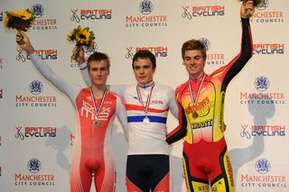 Individual pursuit podium, British track national championships 2011