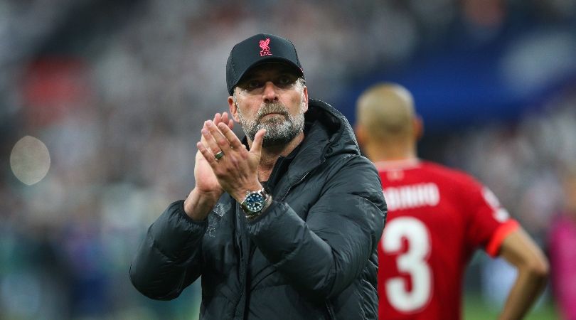 Jurgen Klopp applauds the Liverpool fans after defeat to Real Madrid.