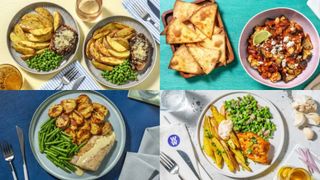 A selection of Hello Fresh meals, one of the best weight loss meal delivery services