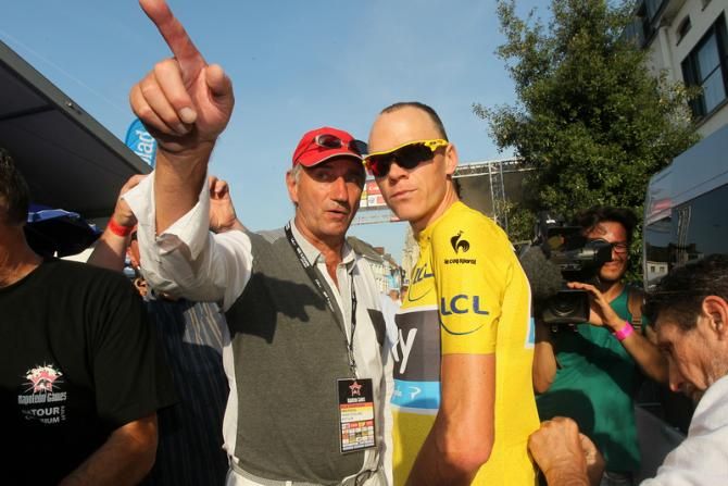Chris Froome (Sky) before the Aalst criterium