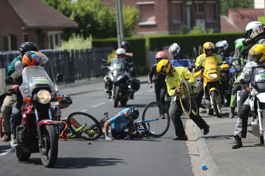 Mikel Landa crashed on stage 9