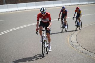 JEBEL HAFEET UNITED ARAB EMIRATES FEBRUARY 23 Tadej Pogacar of Slovenia and UAE Team Emirates Red Leader Jersey competes during the 7th UAE Tour Stage 7 a 176km stage from Al Ain Hazza Bin Zayed Stadium to Jebel Hafeet 1031m UCIWWT on February 23 2025 in Jebel Hafeet United Arab Emirates Photo by Dario BelingheriGetty Images