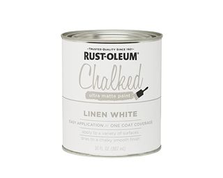 Image of a tin of Rust-Oleum paint in chalk