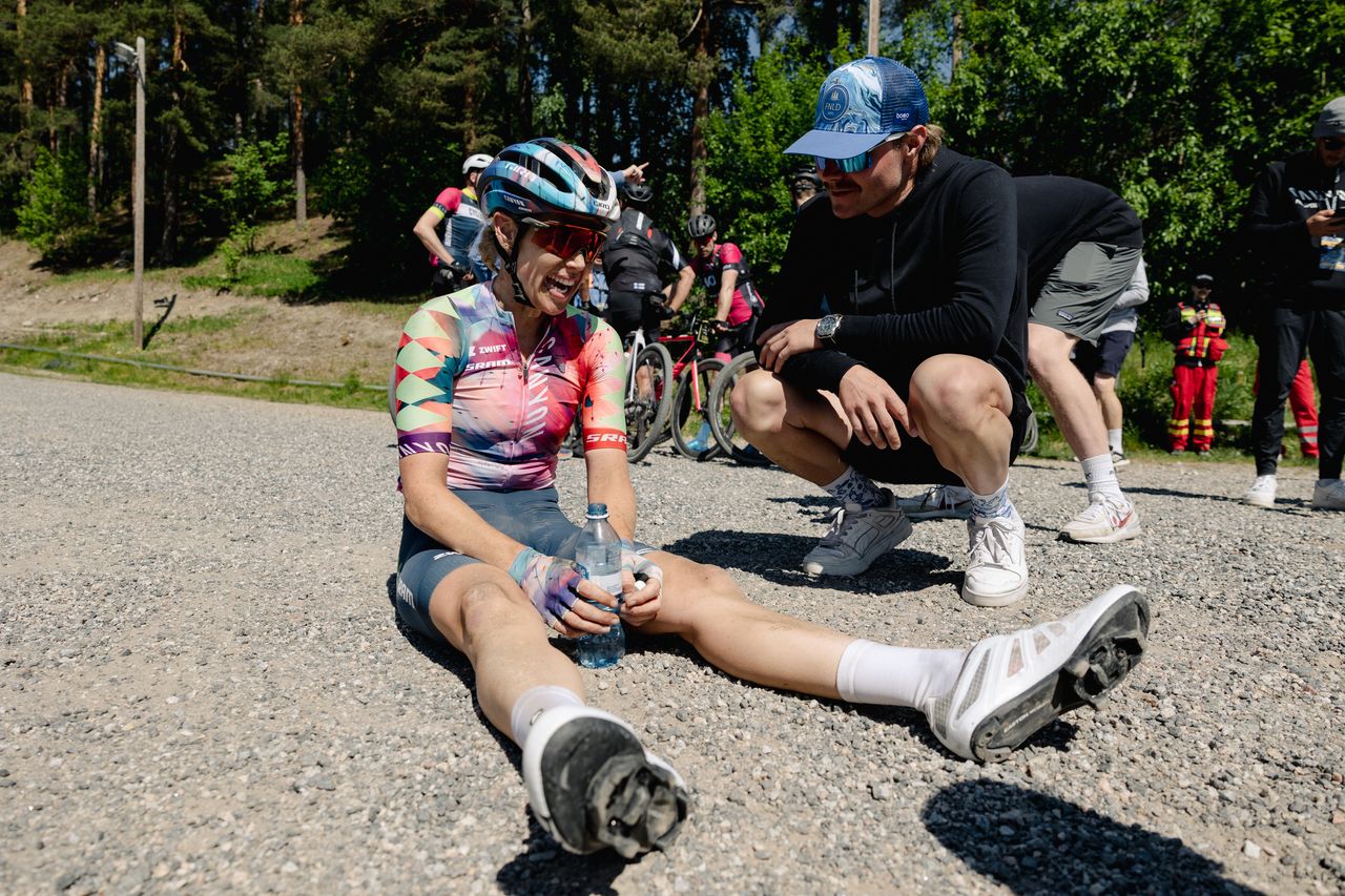 Tiffany Cromwell (Canyon-SRAM) won the pro women's 177km distance at inaugural FNDL GRVL