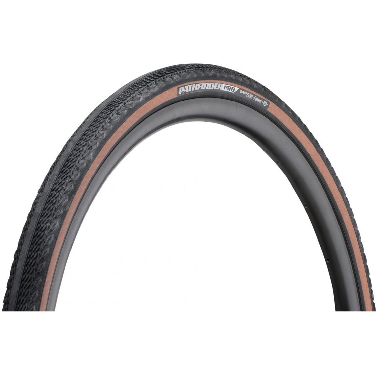 A tan bicycle tyre on a white background