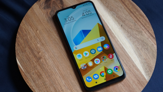 The Poco M5 offers a 6.58-inch display with a teardrop-style notch at the top.
