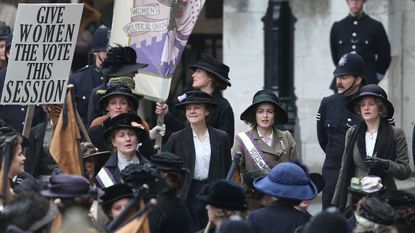 Carrie Mulligan and Helena Bonham-Carter in the 2015 movie Suffragettes 
