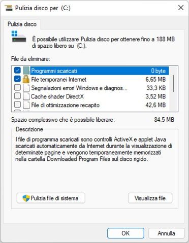 Come liberare spazio su Windows 11
