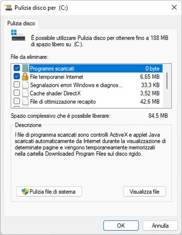 Come liberare spazio su Windows 11