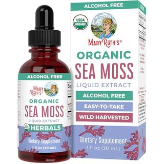 Maryruth's Usda Organic Irish Sea Moss Liquid Drops | Organic Irish Moss | Chondrus Crispus | Formulated for Adults & Kids Ages 14+ | Unflavored | Sugar Free | Vegan | Non-Gmo | 1 Fl Oz