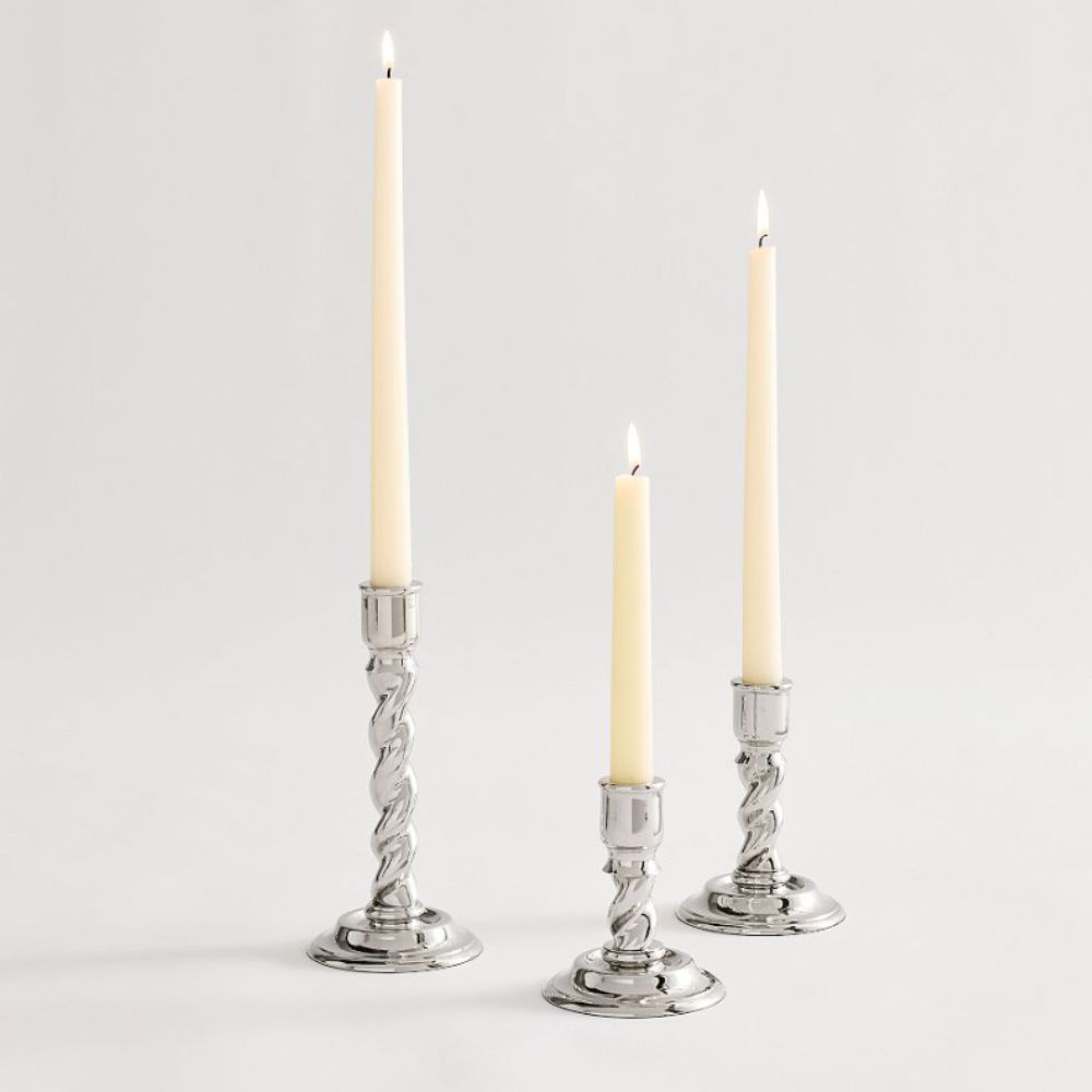 Silver Altair Metal Candle Holder