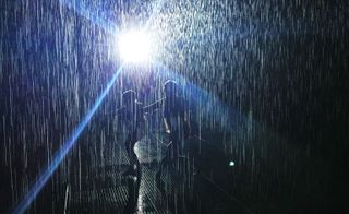 People dancing in the 'Rain Room'