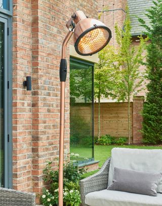 Winter garden ideas: copper patio heater