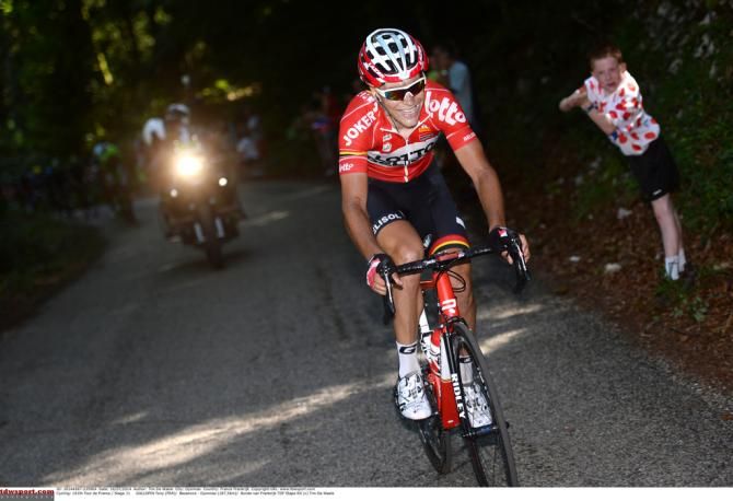Tony Gallopin (Lotto-Belisol) just held on to claim the stage victory