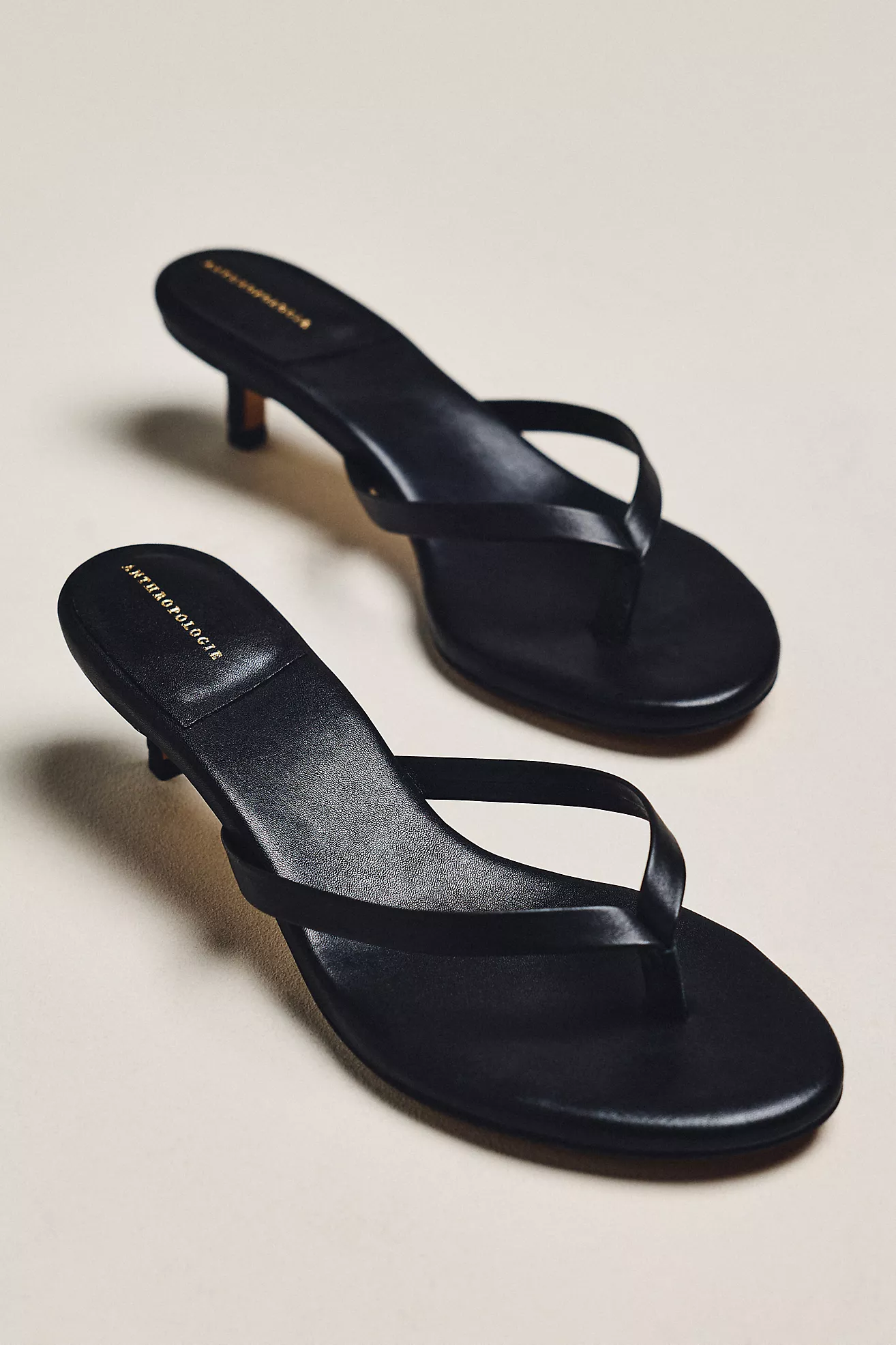 By Anthropologie Thong Kitten Heels