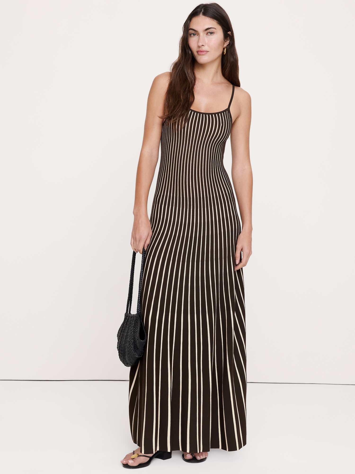 Sculpted Stripe Maxi Dress