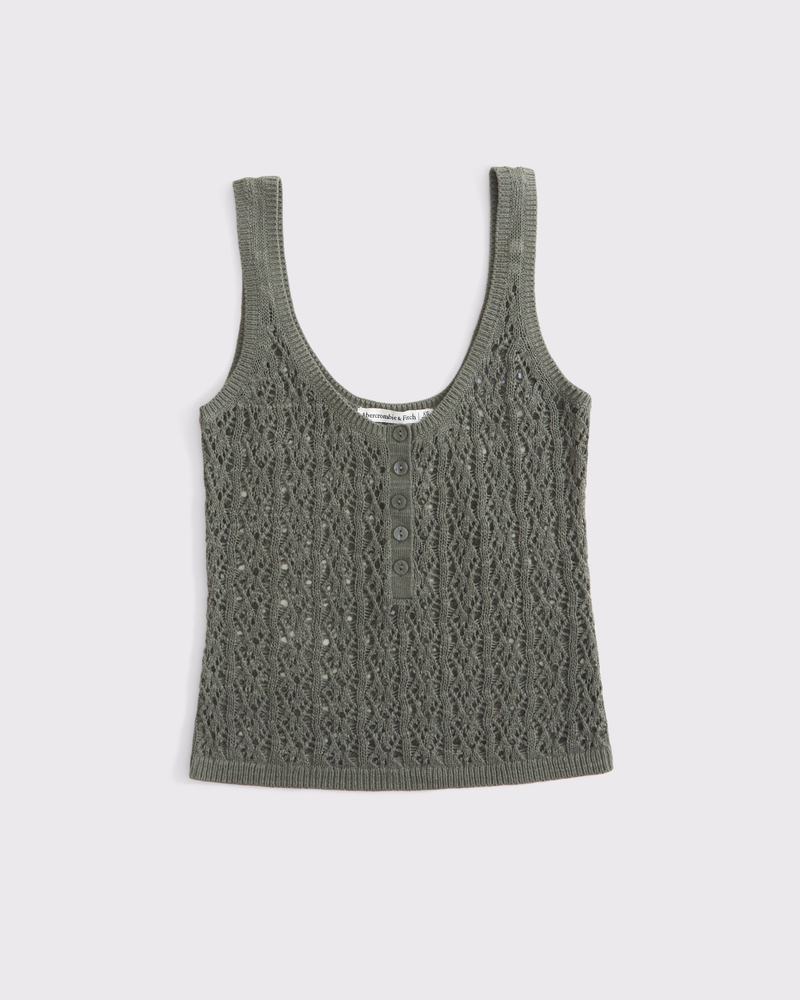 Textural Henley Sweater Tank