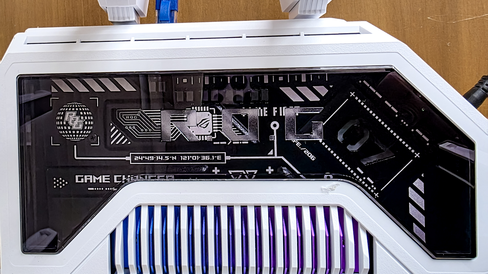 The display window on an Asus ROG Rapture GT-BE19000AI router