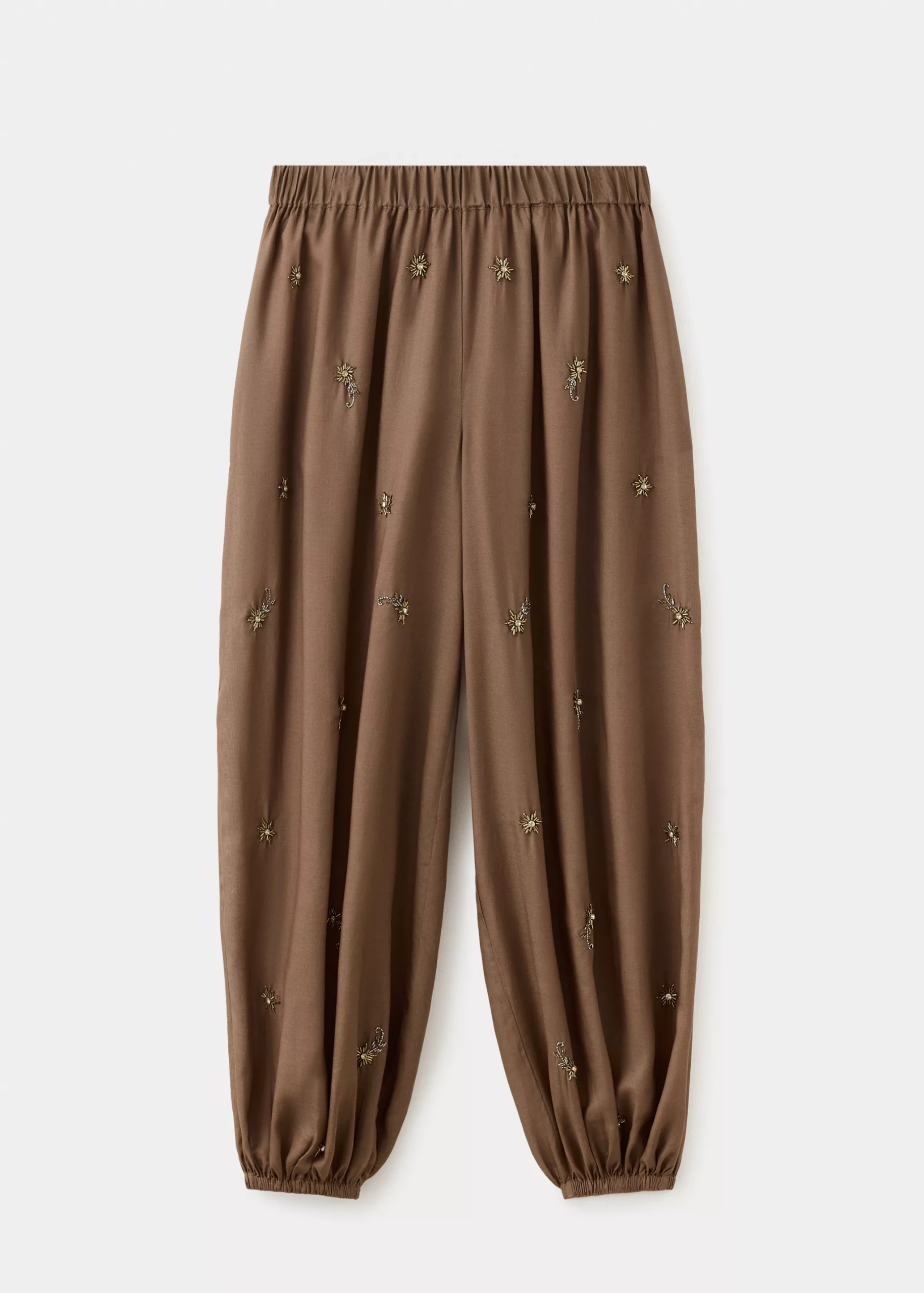 Balloon Trousers With Embroidered Appliqu&amp;eacute;s - Women | Mango Usa