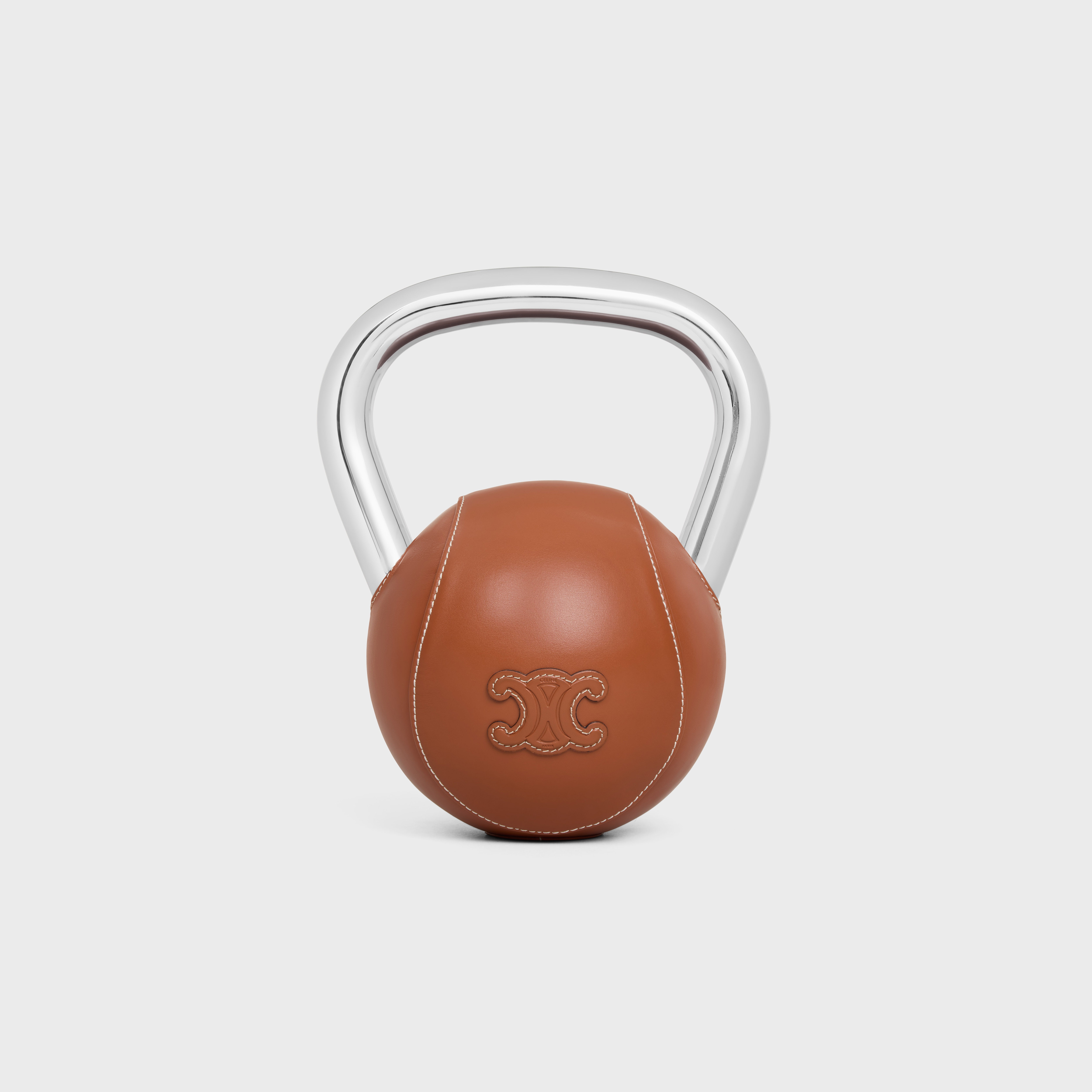 Kettlebell 4,5kg in Steel and Smooth Calfskin
