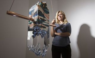 Hilda Helstrom, with 'The Monument', created for Swarovski