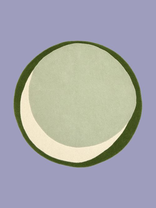 Archive Abstract Circle Wool Cut Pile Rug
