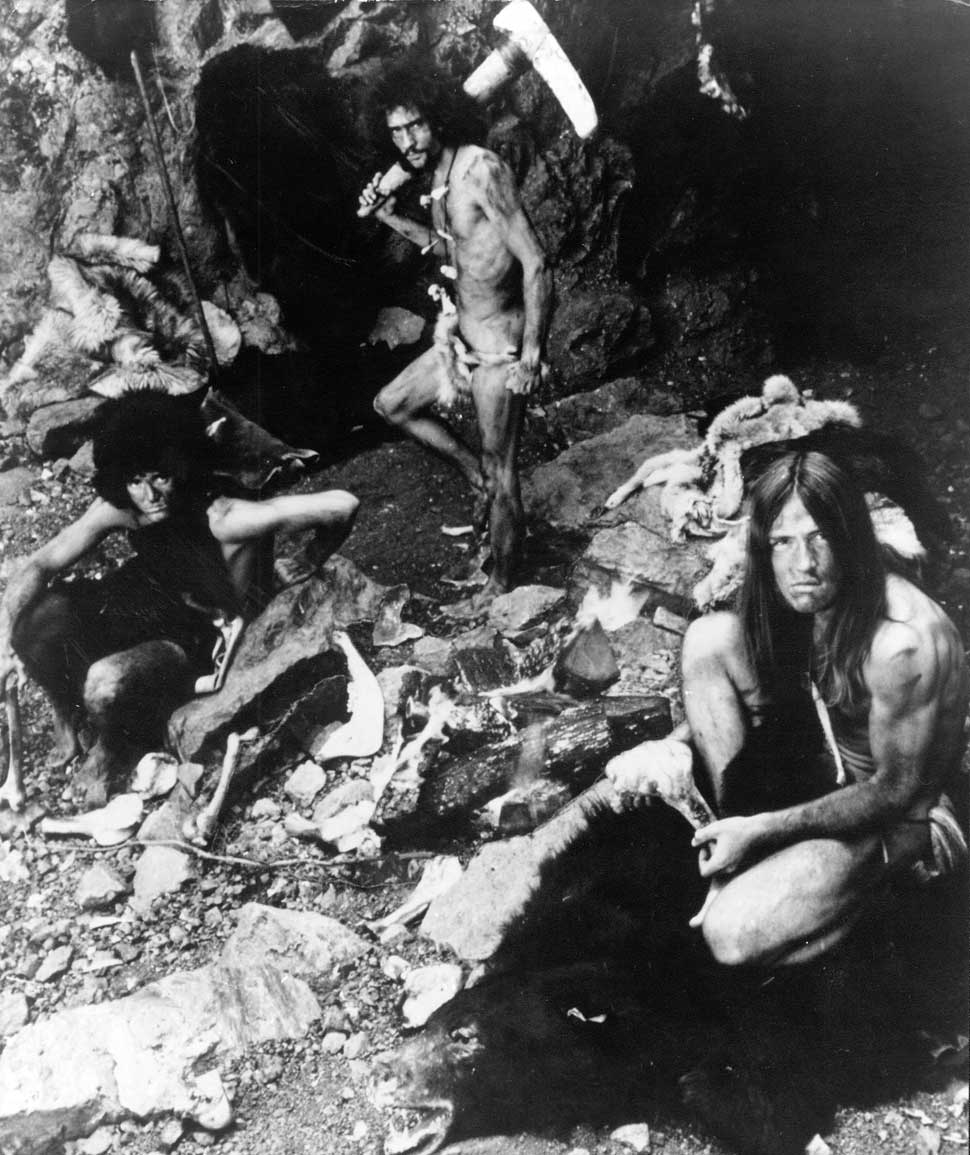 Grand Funk Railroad dressed as cavemen, circa 1970