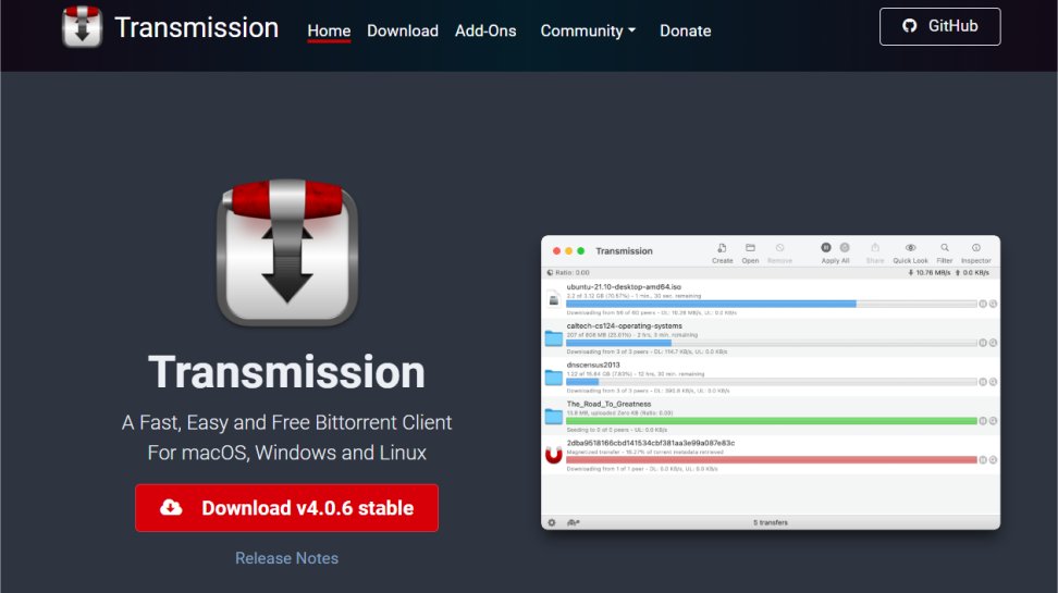 Transmission website screenshot (July 2025).