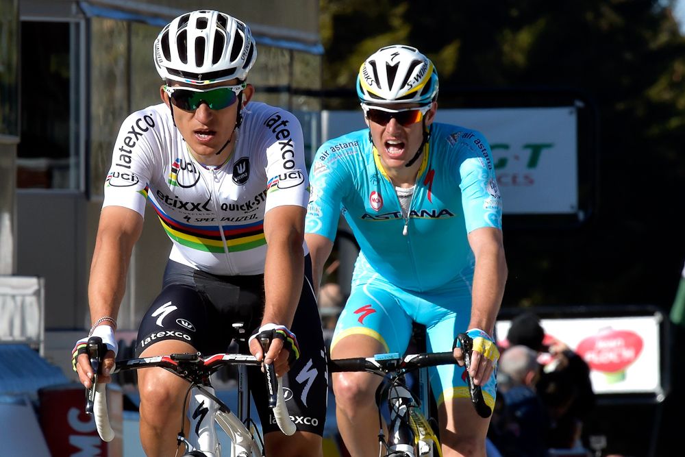 Michal Kwiatkowski (Team Etixx-Quick Step) - Jakob Fuglsang (Astana).