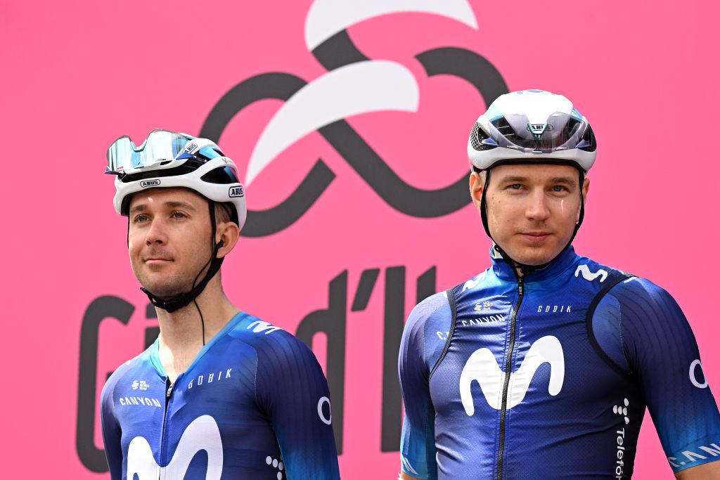 Will Barta and Max Kanter (Movistar) at the Giro d&#039;Italia