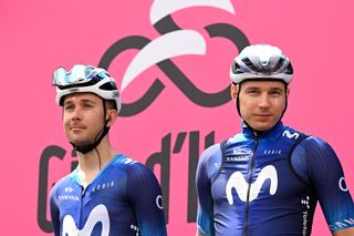 Will Barta and Max Kanter (Movistar) at the Giro d'Italia