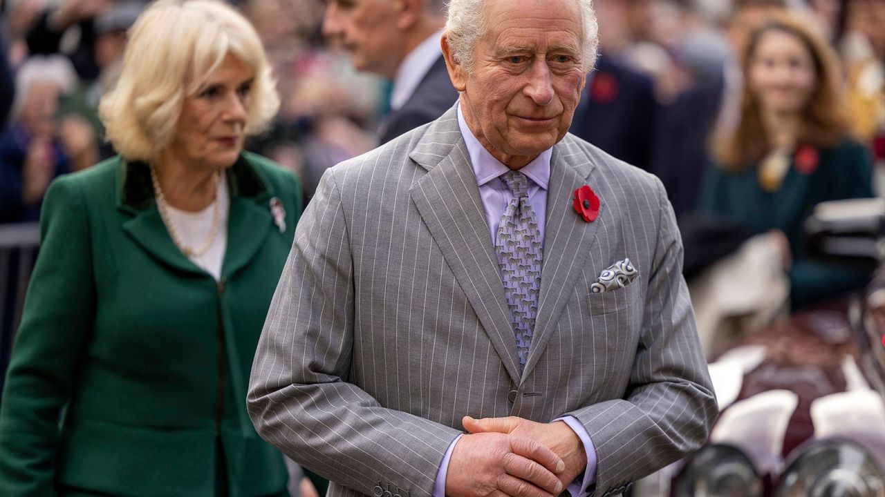 Britain&#039;s King Charles III and Britain&#039;s Camilla, Queen Consort are welcomed to the City of York during a ceremony at Micklegate Bar during their visit to York, northern England on November 9, 2022 as part of a two-day tour of Yorkshire. - Micklegate Bar is considered to be the most important of York&#039;s gateways and has acted as the focus for various important events. It is the place The Sovereign traditionally arrives when entering the city.