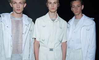 Males modelling white clothing