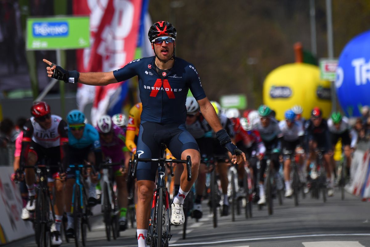 Gianni Moscon (Ineos Grenadiers) won stage 1 of the Tour of the Alps in Innsbruck